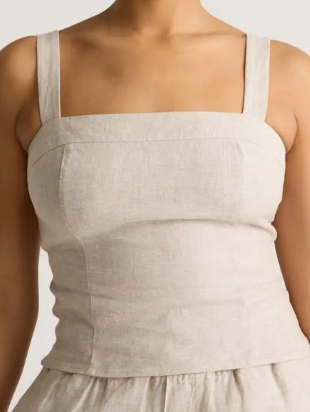 Quince Flax Linen Square-Neck Tank